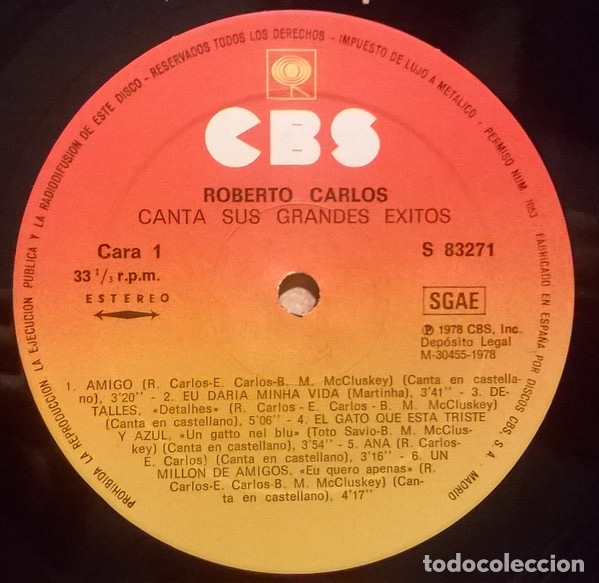 Discos de vinilo: Canta Sus Grandes Exitos - Roberto Carlos - Foto 4