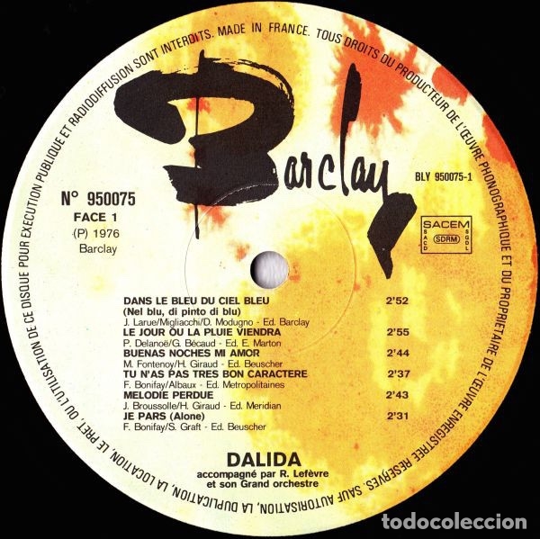 Discos de vinilo: Les Plus Grands Succ&egrave;s De Dalida - Dalida - Foto 3