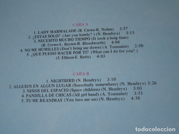 Discos de vinilo: LABELLE. LADY MARMALADE VINILO LP. L22 - Foto 6