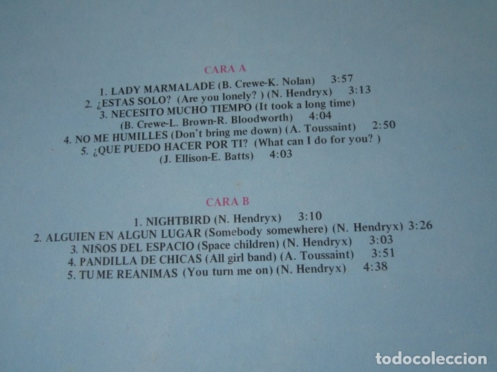 Discos de vinilo: LABELLE. LADY MARMALADE VINILO LP. L22 - Foto 7