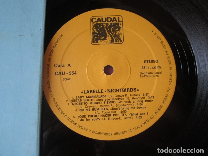 Discos de vinilo: LABELLE. LADY MARMALADE VINILO LP. L22 - Foto 8
