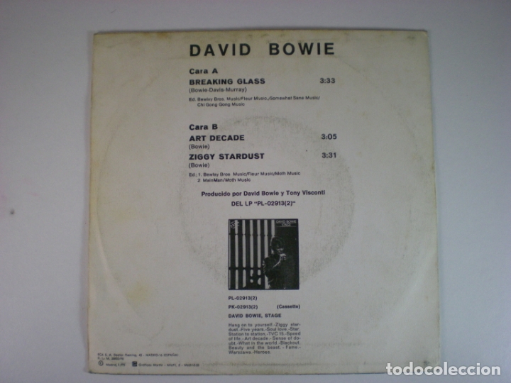Discos de vinilo: David Bowie - Stage - RCA PB-9337 - 1978 - Espa&ntilde;a - Foto 2
