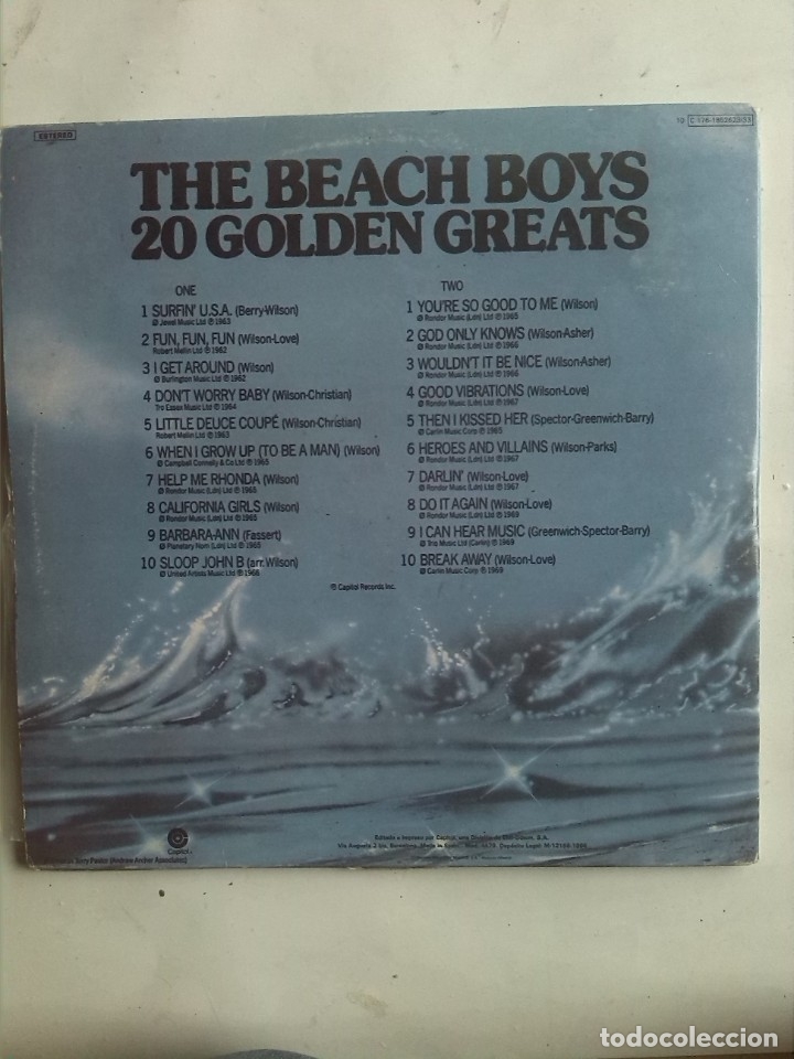 Discos de vinilo: BEACH BOYS 20 GOLDEN GREATS 2LPS - Foto 3