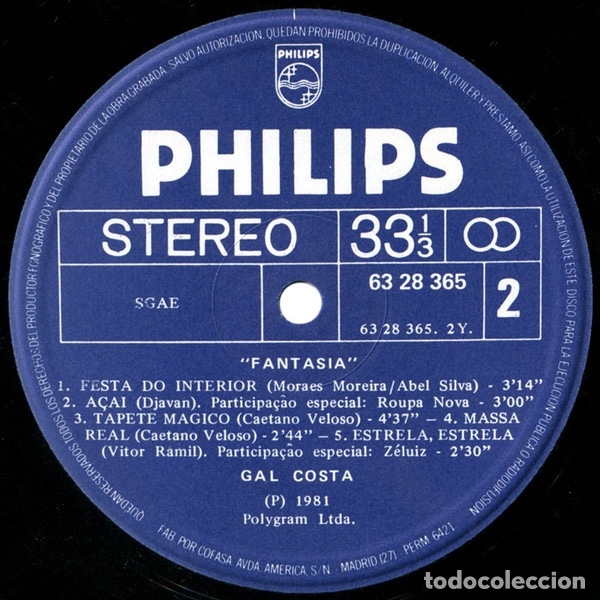 Discos de vinilo: Fantasia - Gal Costa - Foto 3