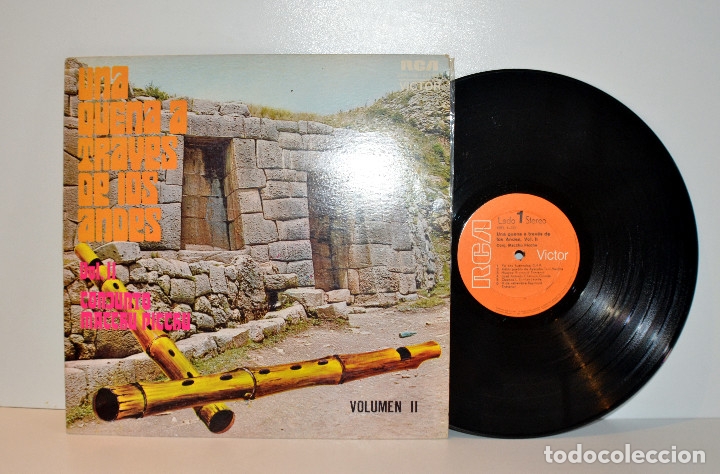 Disques de vinyle: CONJUNTO MACCHU PICCHU - Una quena a trav&eacute;s de Los Andes. RCA Per&uacute; 1975 G+/VG+