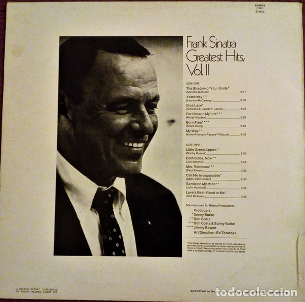 Discos de vinilo: Greatest Hits, Vol. II - Frank Sinatra - Foto 2
