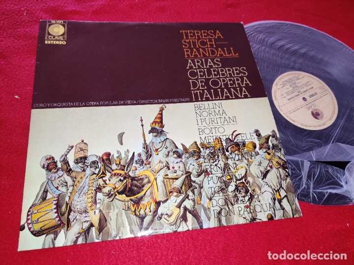 Discos de vinilo: TERESA STICH RANDALL ORC.POPULAR VIENA DIR.PRIESTMAN OPERA ITALIANA LP 1970 CLAVE SPAIN ESPA&Ntilde;A