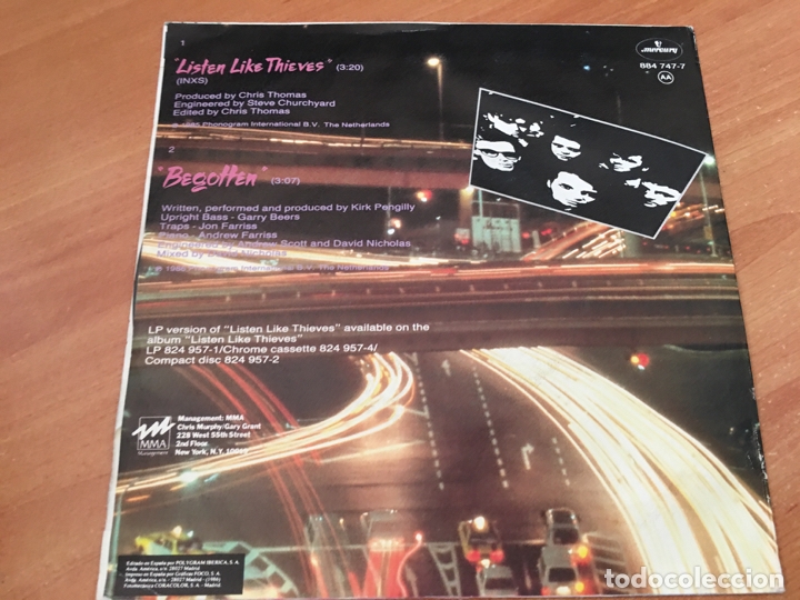 Discos de vinilo: INXS (LISTEN LIKE THIEVES) SINGLE SPAIN 1985 (EPI04) - Foto 3