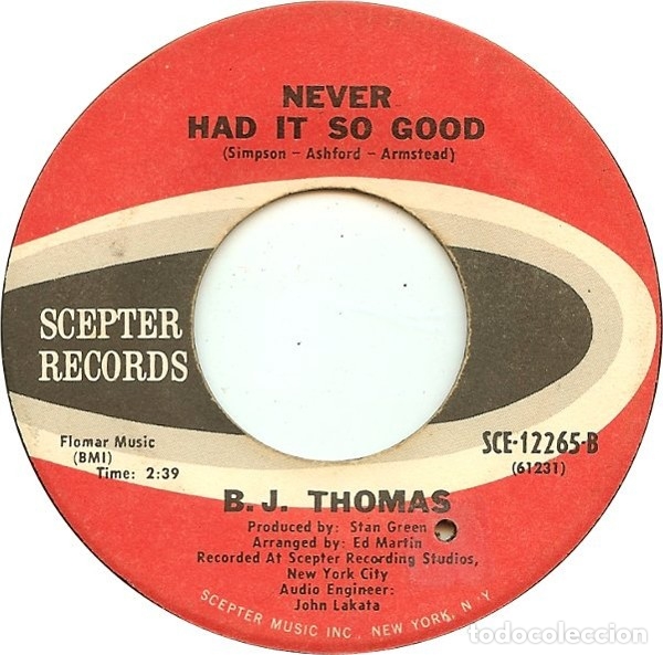 Discos de vinilo: Raindrops Keep Fallin On My Head - B.J. Thomas - Foto 2