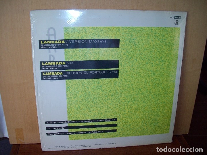 Discos de vinilo: LAMBADA  -     PAOLO  SALVATORE  -   VERSION  EN  ESPA&Ntilde;OL   -   MAXI-SINGLE - Foto 2