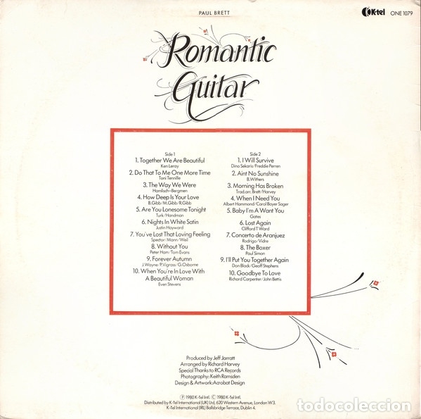 Discos de vinilo: Romantic Guitar - Paul Brett - Foto 2