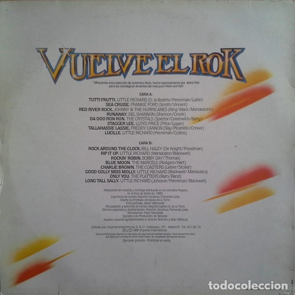 Discos de vinilo: Vuelve El Rok - Recopilatorio - Foto 2