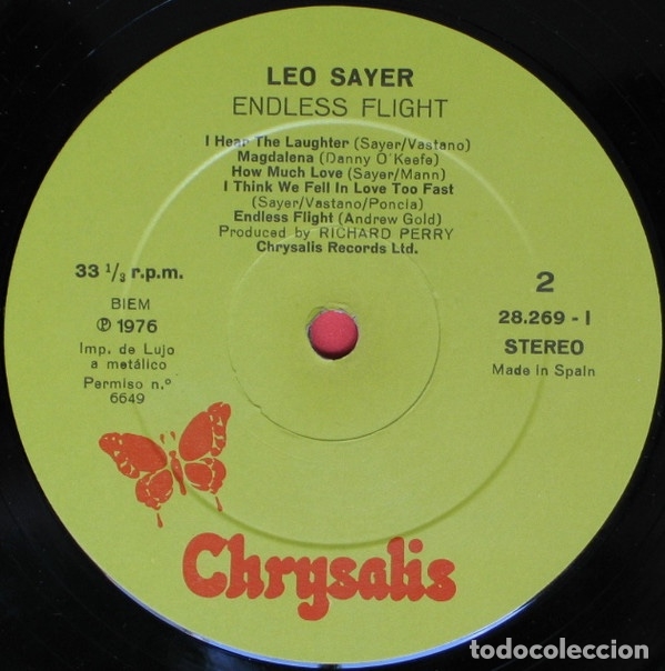 Discos de vinilo: Endless Flight - Leo Sayer - Foto 6