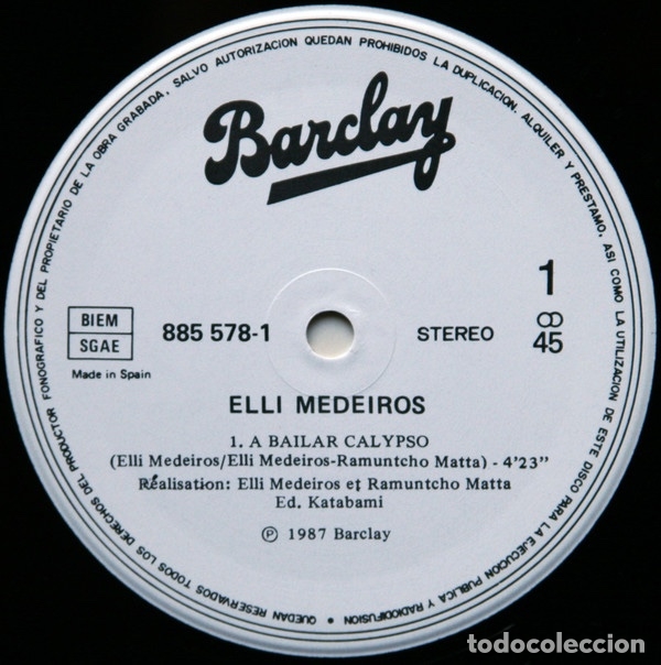 Discos de vinilo: A Bailar Calypso - Elli Medeiros - Foto 3