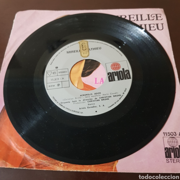 Discos de vinilo: MIRELLE MATHIEU - LA PALOMA VENDRA - ACROPOLIS ADIOS - Foto 4