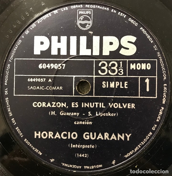 Discos de vinilo: Dos sencillos argentinos de Horacio Guarany - Foto 3