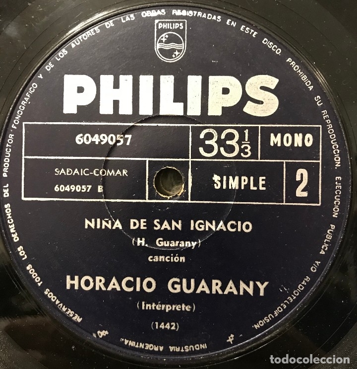 Discos de vinilo: Dos sencillos argentinos de Horacio Guarany - Foto 4