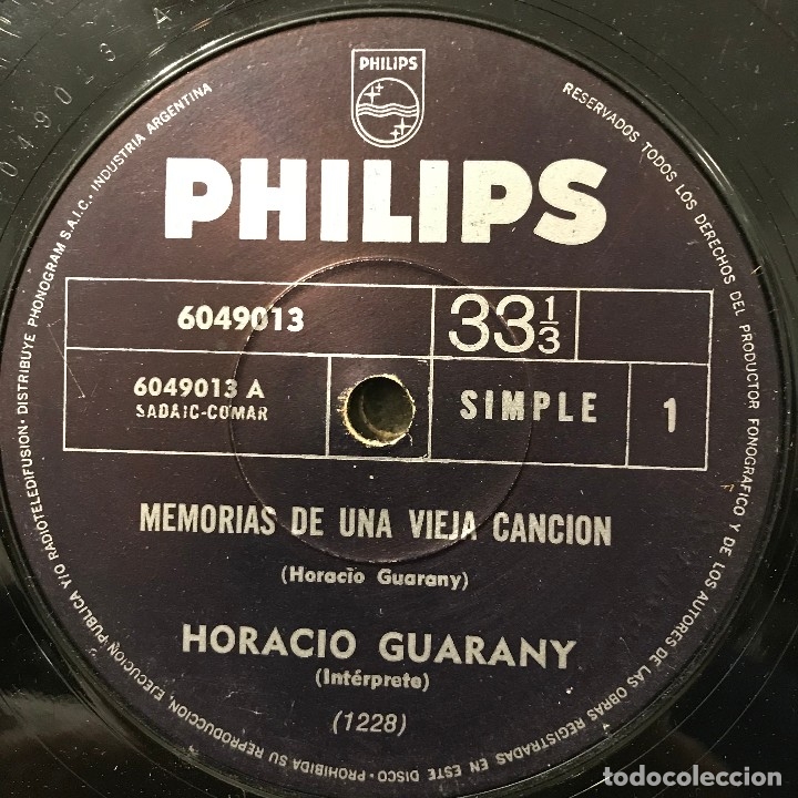 Discos de vinilo: Dos sencillos argentinos de Horacio Guarany - Foto 1