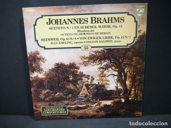 Discos de vinilo: JOHANNES BRAHMAS. Enciclopedia Salvat de los grandes compositores. 1982.