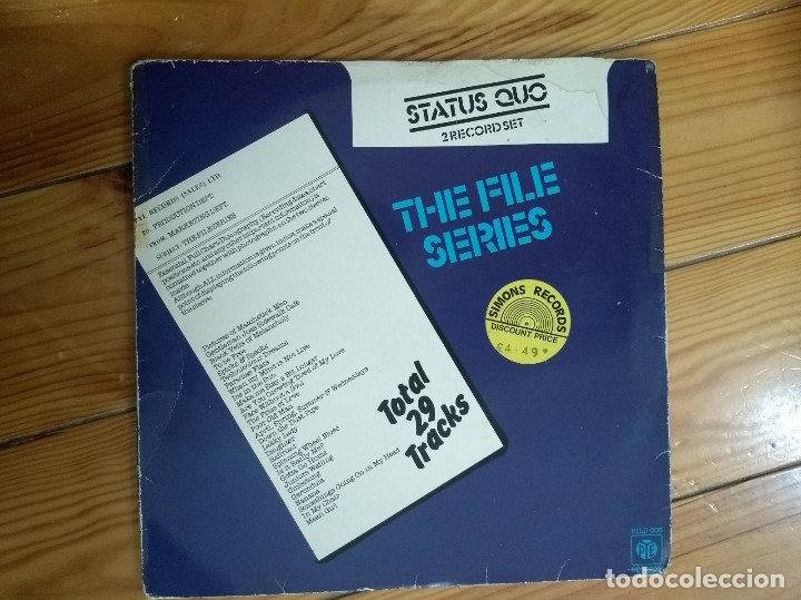 Discos de vinilo: Status Quo The File Series - Doble LP - Foto 4