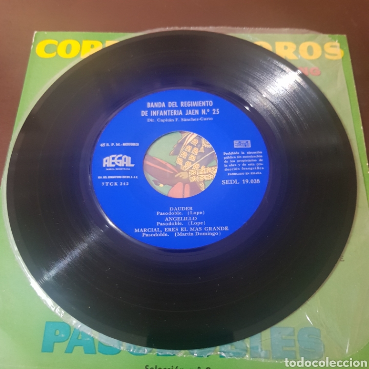 Discos de vinilo: CORRIDAS DE TOROS - PASODOBLES - SINGLE - Foto 3