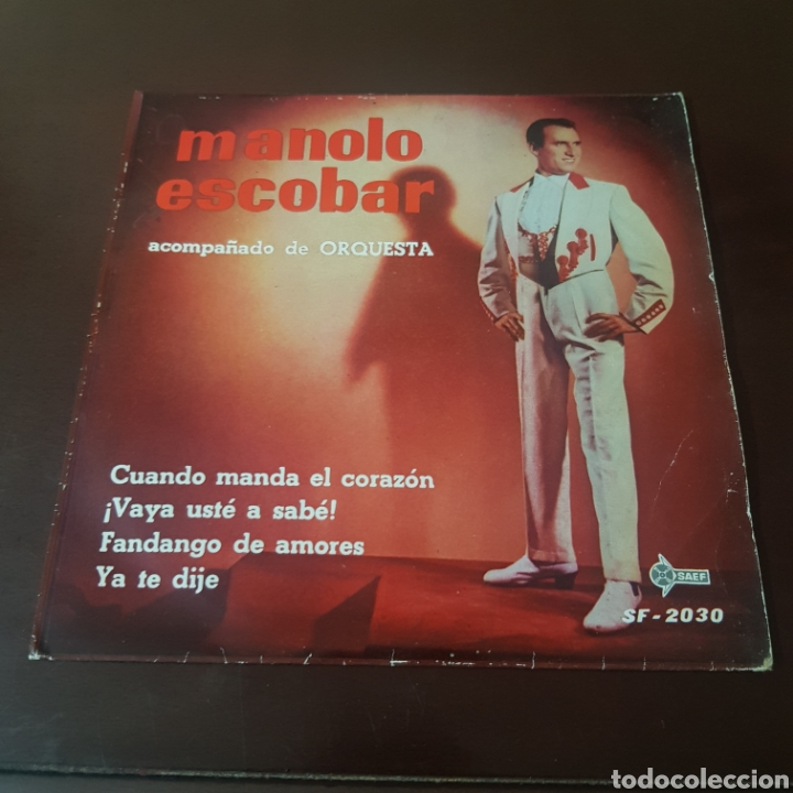 Discos de vinilo: MANOLO ESCOBAR ACOMPA&Ntilde;ADO DE SU ORQUESTA SINGLE - Foto 1