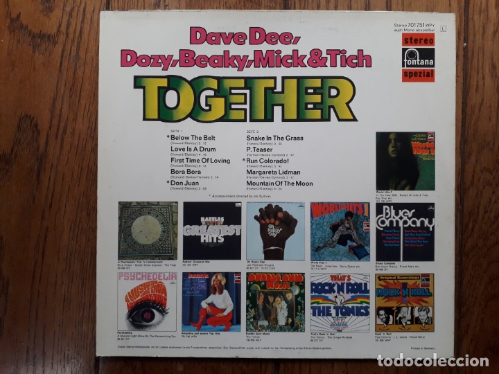 Discos de vinilo: Dave dee, dozy, beaky, mick & tich  - together - Foto 2