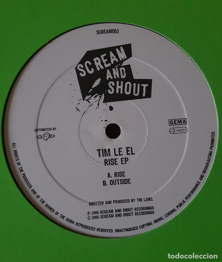 Discos de vinilo: TIM LE EL ** Rise EP ** 2006 VINILO MAXI SINGLE - Foto 4