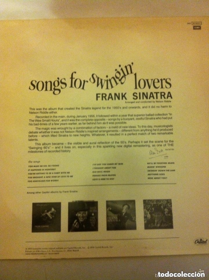 Discos de vinilo: frank sinatra (swingin&acute;lovers !) - 1985- nuevo - Foto 2