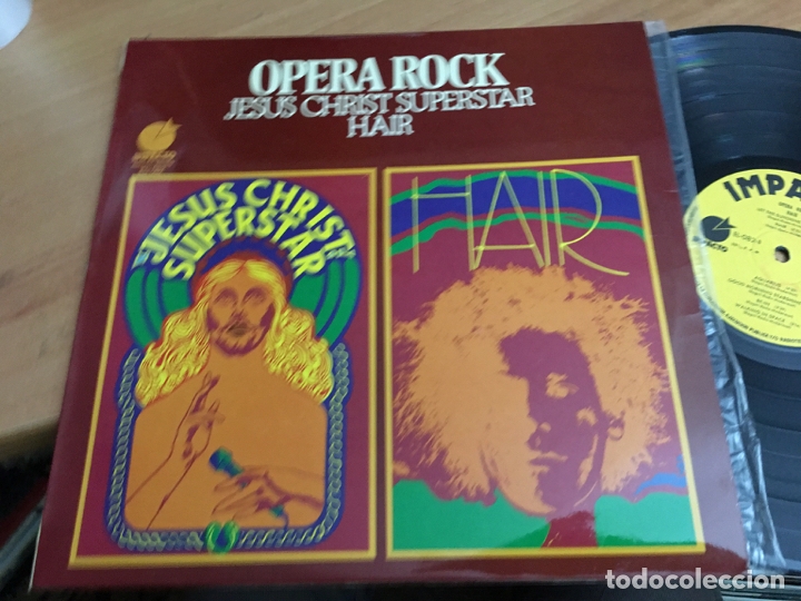 Discos de vinil: OPERA ROCK (JESUS CHRIST SUPERSTAR / HAIR) LP ESPA&Ntilde;A 1974 (B-7)