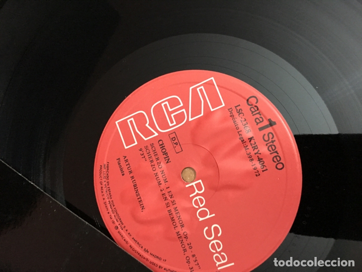 Discos de vinilo: RUBINSTEIN (CHOPIN - SCHERZOS) LP SPAIN 1972 (B-7) - Foto 2