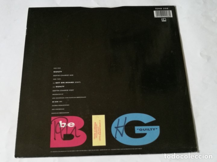 Discos de vinilo: Be Big - Guilty - 1989 - Foto 2