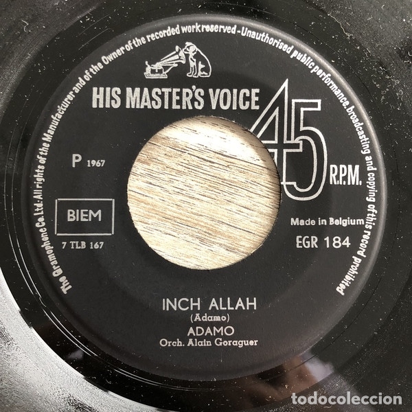 Discos de vinilo: Inch Allah - Adamo - Foto 4