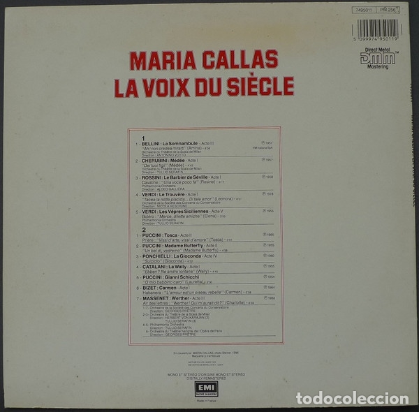 Discos de vinilo: La Voix Du Si&egrave;cle - Maria Callas - Foto 2