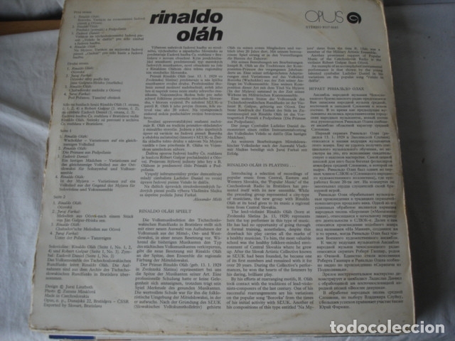 Discos de vinilo: Rinaldo Ol&aacute;h   Rinaldo Ol&aacute;h - Foto 2