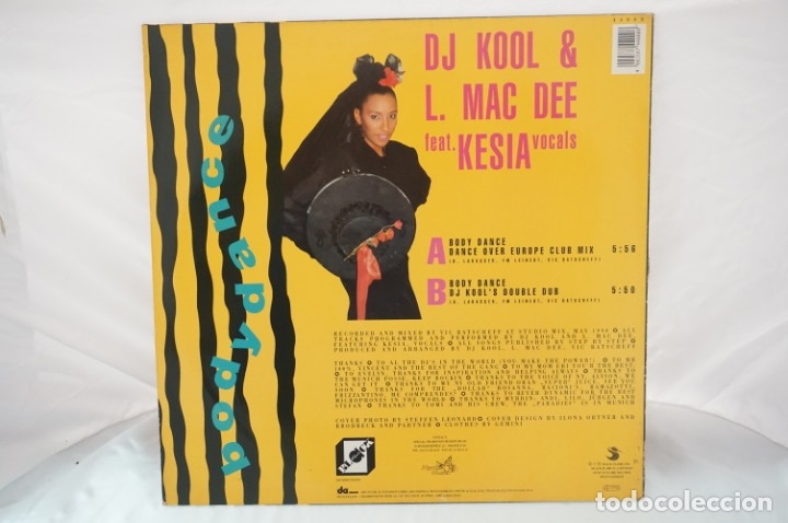Discos de vinilo: MAXI SINGLE - DJ KOOL & L. MAC DEE / FEAT. KESIA BODY DANCE - Foto 2
