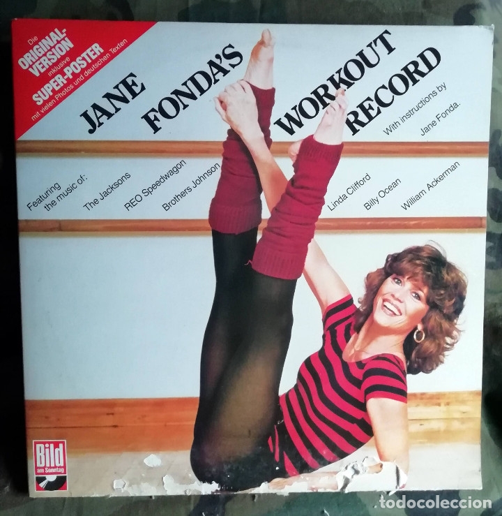 Discos de vinilo: Jane Fondas Workout Record 2LP, Compilation Germany 1982 - Foto 1