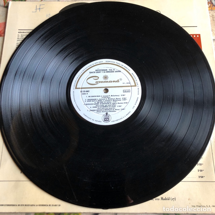 Discos de vinilo: Discotheque. Command records. Enoch light y la brigada ligera. Vol/2. - Foto 4