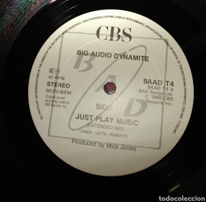 Discos de vinilo: Big Audio Dynamite - Just play music - Foto 2