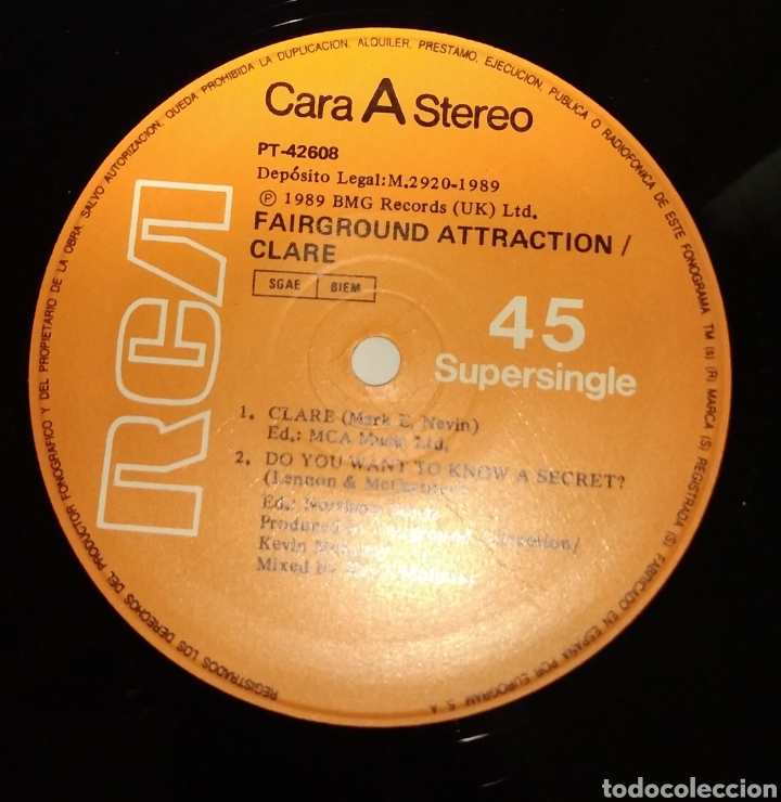Discos de vinilo: Fairground Attraction - Clare - Foto 2