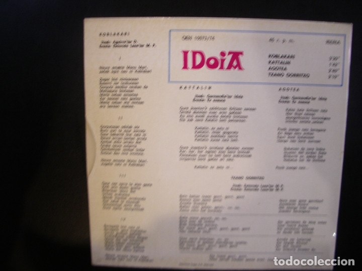 Discos de vinilo: IDOIA- EP. - Foto 2
