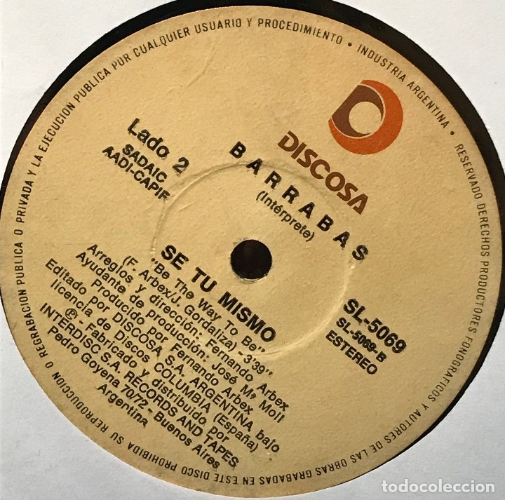 Discos de vinilo: Sencillo argentino de Barrabas a&ntilde;o 1981 - Foto 2
