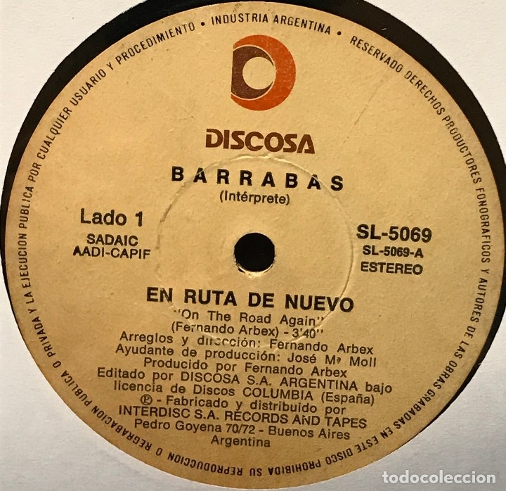 Discos de vinilo: Sencillo argentino de Barrabas a&ntilde;o 1981 - Foto 1
