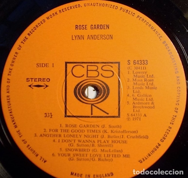 Discos de vinilo: Rose Garden - Lynn Anderson - Foto 3