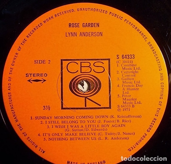 Discos de vinilo: Rose Garden - Lynn Anderson - Foto 4