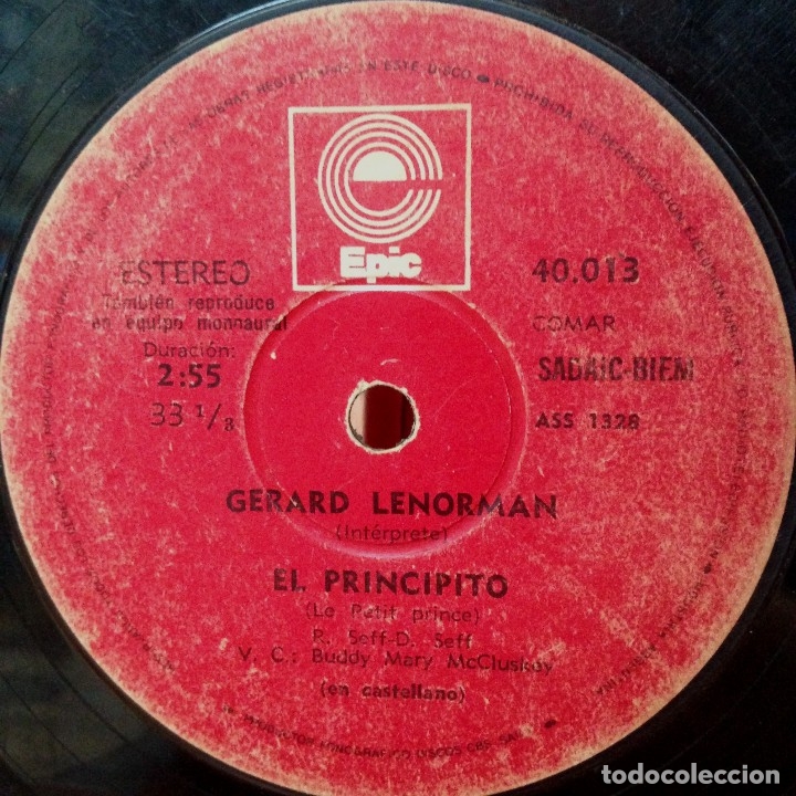 Discos de vinilo: Sencillo argentino de Gerard Lenorman a&ntilde;o 1972 - Foto 1