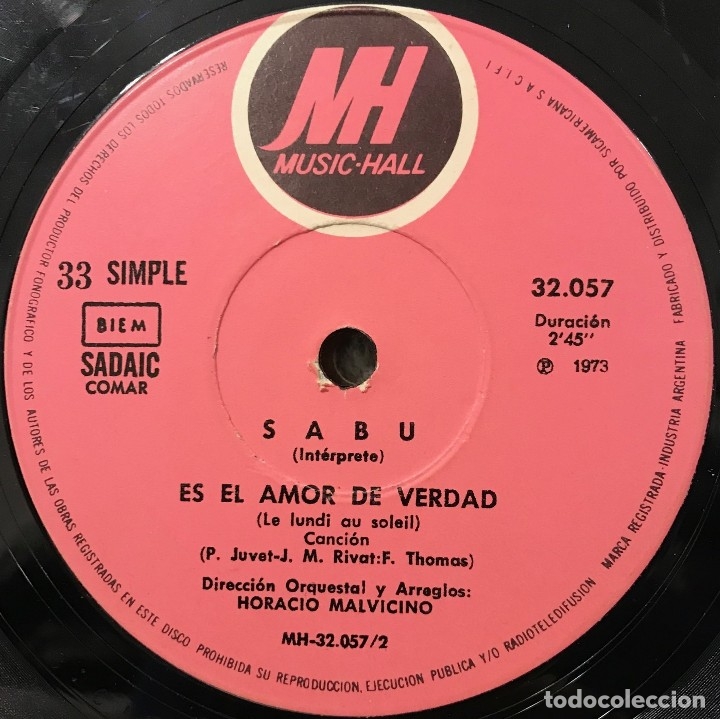 Discos de vinilo: Cinco sencillos argentinos de Sab&uacute; - Foto 3