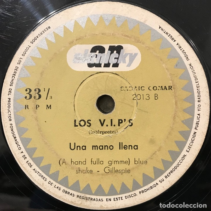 Discos de vinilo: Sencillo argentino de Los VIPs a&ntilde;o 1965 - Foto 4