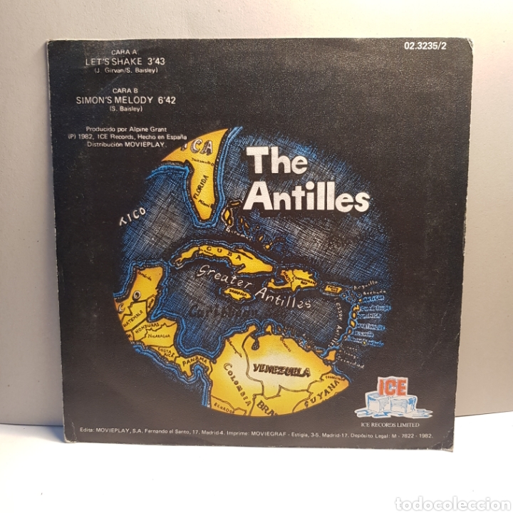 Discos de vinilo: THE ANTILLES - LETS SHAKE - SIMONS MELODY SINGLE - Foto 2
