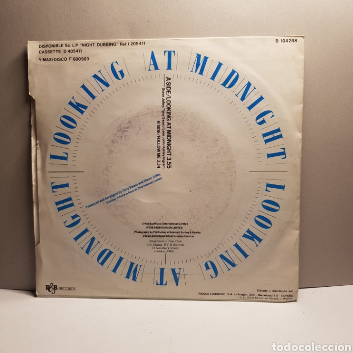 Discos de vinilo: IMAGINATION LOOKING AT MIDNIGHT - FOLLOW ME - SINGLE - Foto 2